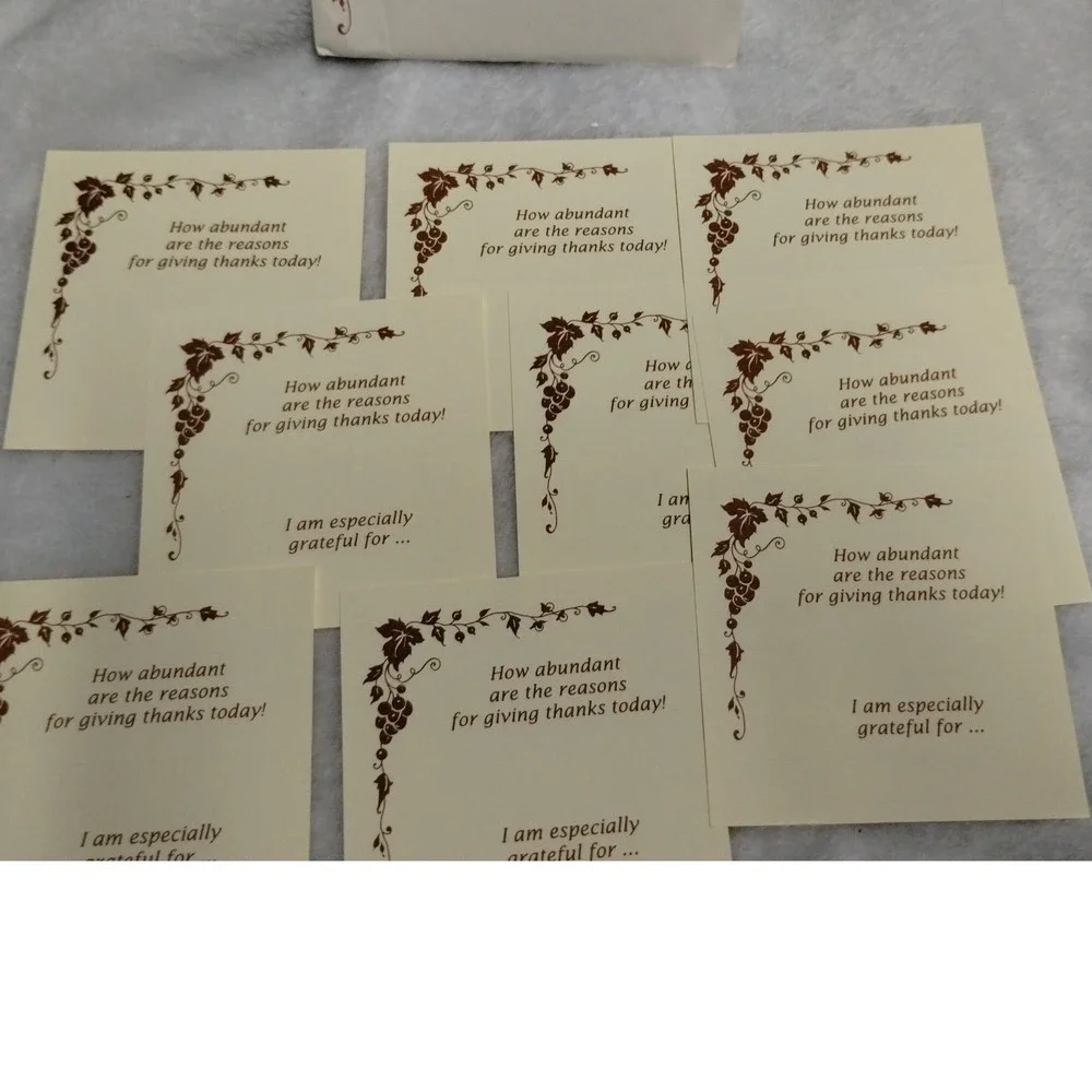 1990 Current‎ Inc Thanksgiving Place Cards Vintage Gratitude Table Decor